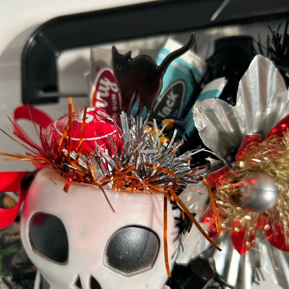 Vintage Repurposed Halloween Festive Holiday Wreath